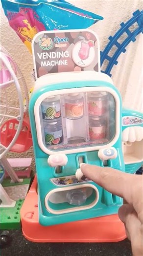 PINK HEART GUMBALL CANDY DISPENSER WITH LARGE VENDING MACHINE JUICE DISPENSER #shorts