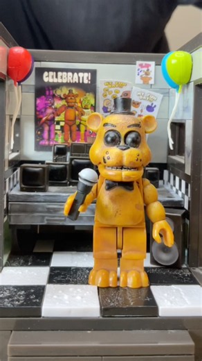 Assembling Golden Freddy from the McFarlane Office Set #fnaf #goldenfreddy #fnafanniversary