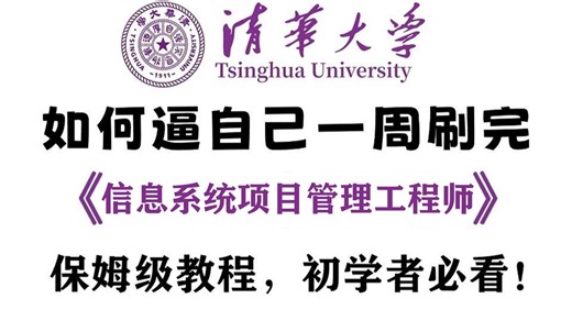 【全199集】已付费，全套《信息系统项目管理工程师》教程26年最新完整版软考高项教程 清华大佬199小时讲完的全套软考高级教程，全程干货无废话！学完直接变大佬！