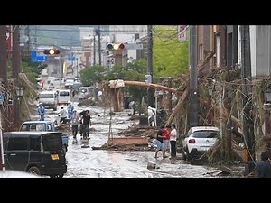 熊本の球磨川氾濫 人吉市内の被災状況