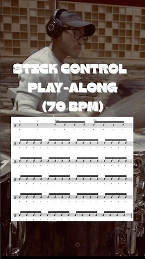 Stick Control Play-Along | 16th-Note Basics (70 BPM)