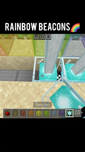Rainbow beacons tutorial🔥🌈 #minecraft #shortsfeed