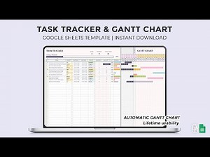 Task Tracker & Automatic Gantt Chart - Google Sheets Template - Automated Project Timeline