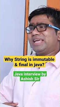 Why String is immutable & final in java by Ashish Sir? #stringhandling #campusplacement2023 #final