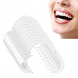 10 Pieces C-Shape Cheek Retractor, Disposable Mouth Opener for Dental Teeth Whitening Mouth Guard or Speak Out Game (White S2)