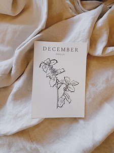December Birth Flower Print - Etsy UK