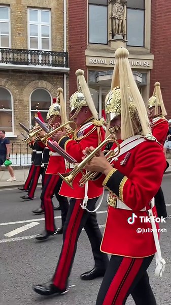 Household Cavalry Band Marching to Barracks