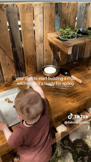 Building a Mud Kitchen for Outdoor Play