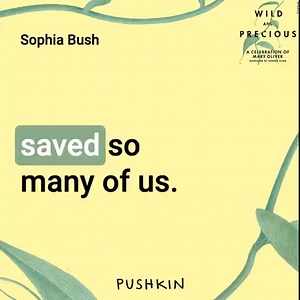 8.6K views · 360 reactions | Sophia Bush narrates Wild and Precious, the new original audiobook from Pushkin that celebrates the life and legacy of Mary Oliver. Wild and Precious features selections of Mary's work in her own voice, interspersed by those who she has inspired. Learn more: https://www.pushkin.fm/audiobooks/wild-and-precious-a-celebration-of-mary-oliver?fbclid=IwAR0-vp1rH7_3loeSrzMQ5zDJ_TBI5cFz8mTlk0axzkl_JqRut7eKsPZtzvk | Mary Oliver | Facebook