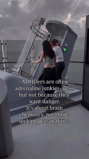 Let me explain … Here’s what’s actually happening 👇 ADHD brains run low on dopamine, especially in the prefrontal cortex (the part that handles focus, motivation, and regulation). Adrenaline (aka epinephrine) temporarily boosts dopamine and norepinephrine, which can make an ADHD brain suddenly feel: \t•\tClear \t•\tFocused \t•\tMotivated \t•\tCalm (ironically) So the brain learns: “Chaos = clarity.” That can look like: \t•\tProcrastinating until the deadline panic hits \t•\tThriving in emergenc