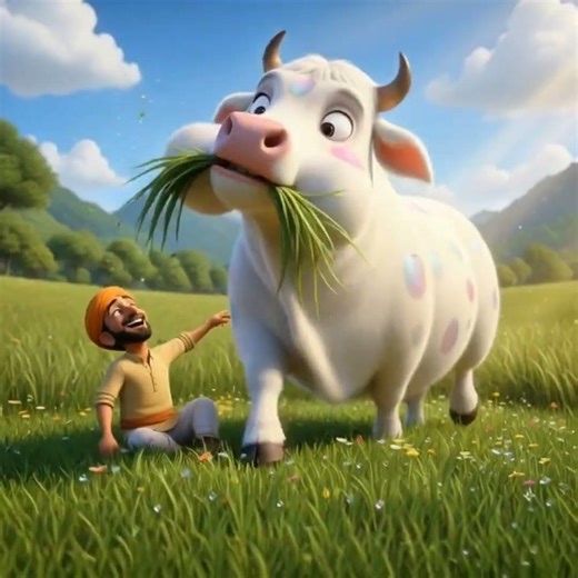 the farmer and cow--#cartoon#telugustories#ai#animation#telugu#farmer#cow#viral