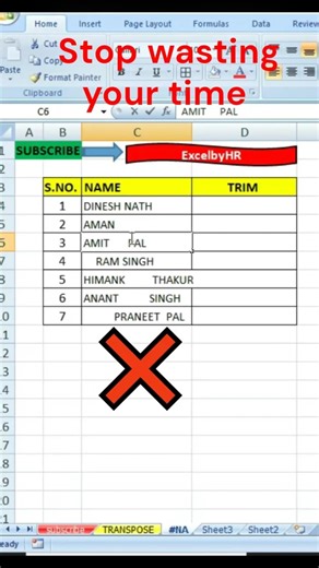 Stop deleting space manually! Use TRIM() instead!
