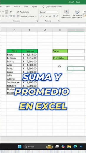 Basic Excel Formulas: Sum and Average Step-by-Step #excel #foryou #tutorial #viral
