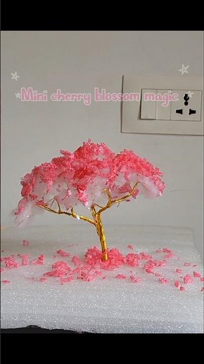 DIY Cherry Blossom🌸 Tree Easy Aesthetic Craft Tutorial #viralreels #diy #craft #pinterestinspiration