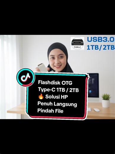HP sering penuh karena foto dan video? 😩 Sekarang ada Flashdisk OTG Type-C USB 3.0 dengan kapasitas 1TB sampai 2TB! ✔ Tinggal colok ke HP Android Type-C ✔ Transfer file super cepat USB 3.0 ✔ Bisa dipakai di HP, Laptop, dan PC ✔ Simpan ribuan foto, video, dan dokumen Ukuran kecil, praktis dibawa kemana saja 📱💻 Cocok buat backup data biar memori HP lega lagi! 🛒 Klik keranjang kuning sekarang sebelum kehabisan! #flashdiskotg #otgtypec #flashdisk1tb #flashdisk2tb #creatorsearchinsight
