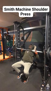 Smith Machine Shoulder Press for stability and range of motion. #fitnessjourney #bicepsworkout #fitnessgoals #chestworkout #gymtime #10000steps #shoulderworkout #musclegrowth #gymrat #gymmotivation | JojoFit