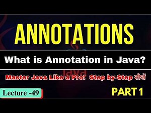 #49 Annotations in Java with Example | Java Tutorial for Beginners | Tpoint Tech