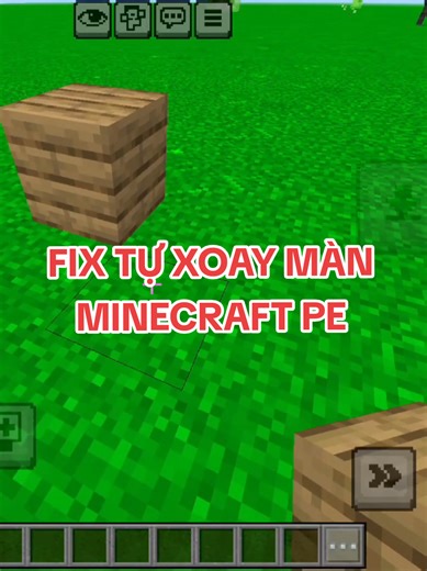 cách fix tự xoay màn Minecraft PE khi chơi bằng nút #minecraftpe #minecraftbedrock #tutorial #vuvuvo04