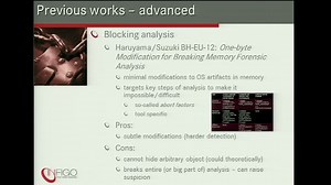 Defeating Windows memory forensics