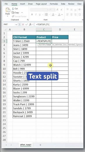 Modern Excel Trick: TEXTSPLIT Function (Must Know)