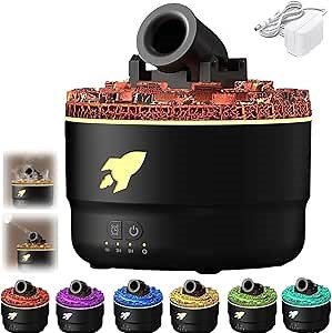 Cannon Blast Aroma Humidifier, 7 Colors LED Vapor Cannon Humidifier Silent Diffuser, 2 Mode Creative Turret Colorful Yellowcane Air Aromatherapy Small Home Desktop Diffuser for Bedroom
