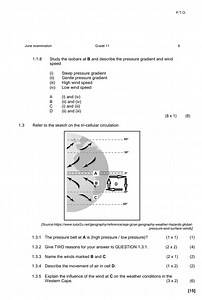 1.1.8Study the isobars at B and describe the pressure gradient... | Filo