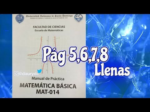 Manual de matemática básica 014 Uasd Paginas 5,6,7,8 llenas