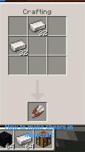 How to make shears in Minecraft