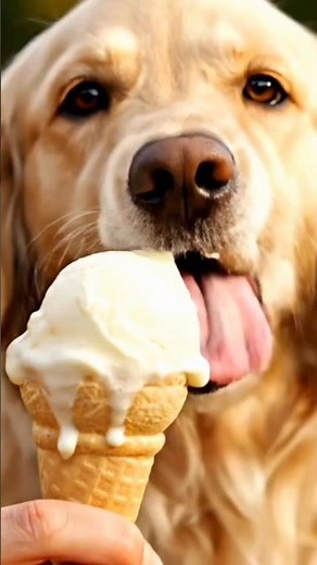 Dog Eats Ice Cream Like a Human — Hilarious Cute Viral Moment! 🍦🐶 #shorts #cutedog