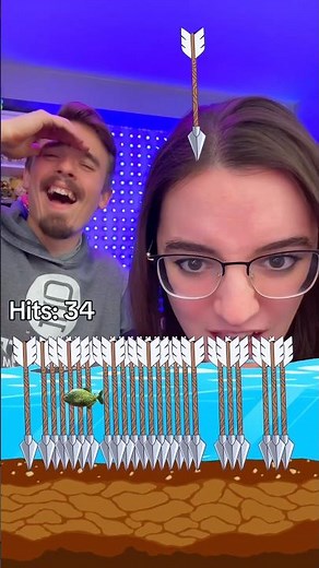 Who Has Better Aim Fishing?? #challenge #couple #game