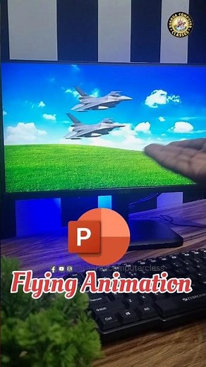Learn to Create a Flying Jet #animation in #powerpoint | Fighter Plane Sky Animation 🎨 | Creative...