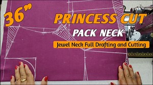 Full detailed process to make Princess cut Pack Neck Blouse Drafting and Cutting 🔥 Jewel Neck Blouse Drafting #blouseideas #viraldesigns #fashion #fb #sewing #design #photography #blousedesigns #blouse #blousestyle #blousecollection #blousestitching #princesscutblouse | Santoshi Ratrey