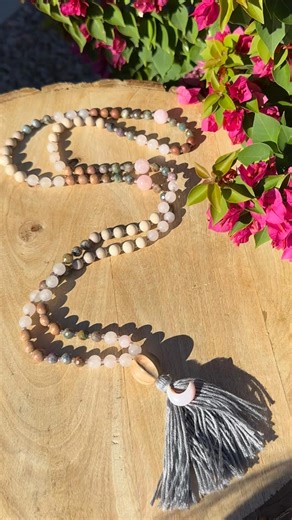 doubling up! 📿 • Emily’s quick tip on how to easily string a mala if you’re doubling up on your cord• #mala #malanecklace #stringing #tutorial #howto | Bead World