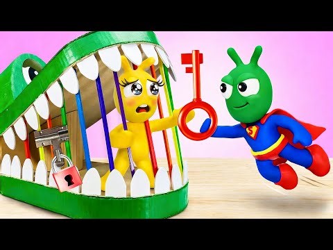 Pea Pea Superhero Rescues Beautiful Girl from the Crocodile Maze Prison 🐊🔐 Cartoon For Kid