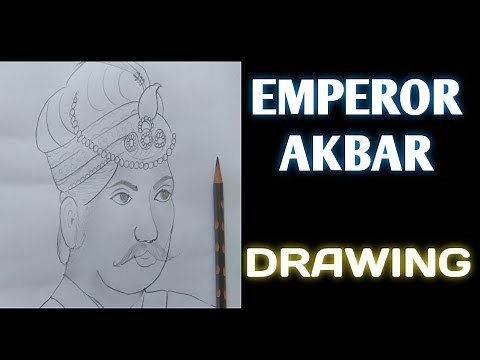 How to draw emperor Akbar step by step | pencil sketch |drawing tutorial
