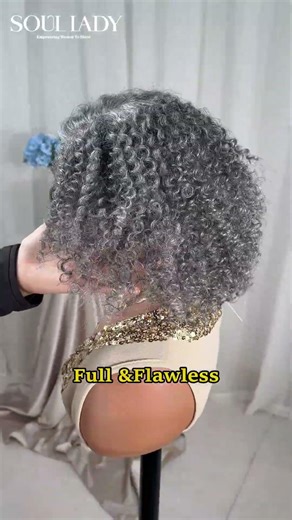 Ruby Wig ✨ Short Salt & Pepper Jerry Curls | Chic, Glueless & Effortlessly Stylish #graywigs #hair