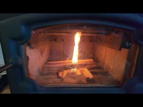 First Fire: Lighting My Wood Burning Stove with Split Kindling and Seasoned Wood