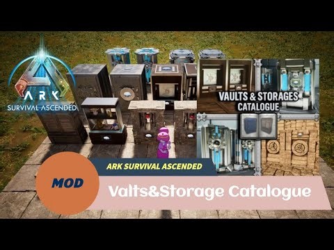 【ARK】ASA アストレオス編 #09「MOD : 金庫と収納箱のスキン」 MOD : Valts & Storages Catalogue / Astreos