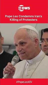 WATCH: Pope Leo XIV Condemns Iran’s Killing of Protesters on Papal Flight | DRM News | AK1C