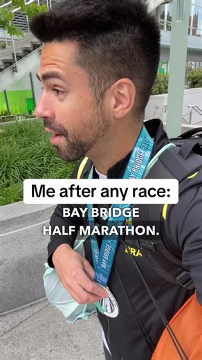 Wearing the medal all week | track runners after race