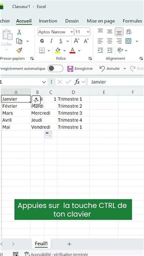Le secret de la poignée Excel : ARRÊTE l’incrémentation ! 😳 #shorts