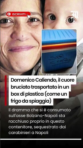 Domenico Caliendo, il cuore bruciato trasportato in un box di plastica (come un frigo da spiaggia)