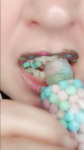 Frozen Honey Trend With Millions Candy ASMR Satisfying Eating Sounds #shorts