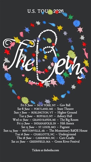 The Beths on Instagram: "We are coming BACK to the US this June to play more cities and festivals! Tell your dogs 🐕 Presale tickets available tomorrow at 10AM local. Visit the link in our bio to RSVP to your local show to receive a ticket link and code. General on sale starts this Friday at 10AM local."