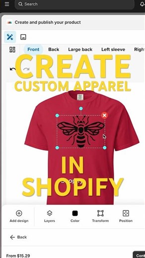 Create Custom Apparel in Shopify with Printful #shorts #shopify