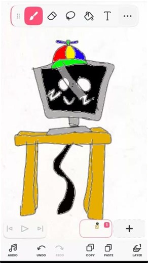 Mr Fun computer pyramixed Sprunki Flip a Clip drawing.