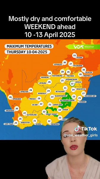 Weather Update for South Africa: 10-13 April 2025
