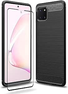 Olixar for Samsung Galaxy Note 10 Lite Case with Screen Protector - 360 Full Body Coverage Hard PC - Dual Layer Rugged Heavy Duty Cover - Shockproof Tempered Glass - Sentinel - Black