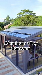 The aluminum alloy sunroom is paired with roller blinds, so it won’t be stuffy in summer. #awning #awnings #carporch #patio #gardendesign #roof #metalroof #outdoor #gazebo #retractable #pergola #blinds #sunroom #sunshade #tottme | Chinawindoors