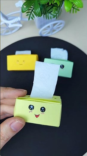 Diy Mini tissue box idea #diy #homemadepapercraft #paper